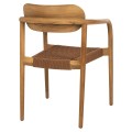 ARMCHAIR OSLO FK9636.01 TEAK WOOD IN NATURAL & ROPE--B'RATED 55x54x80Hcm. ARMCHAIR OSLO FK9636.01 TEAK WOOD IN NATURAL & ROPE--B'RATED 55x54x80Hcm.