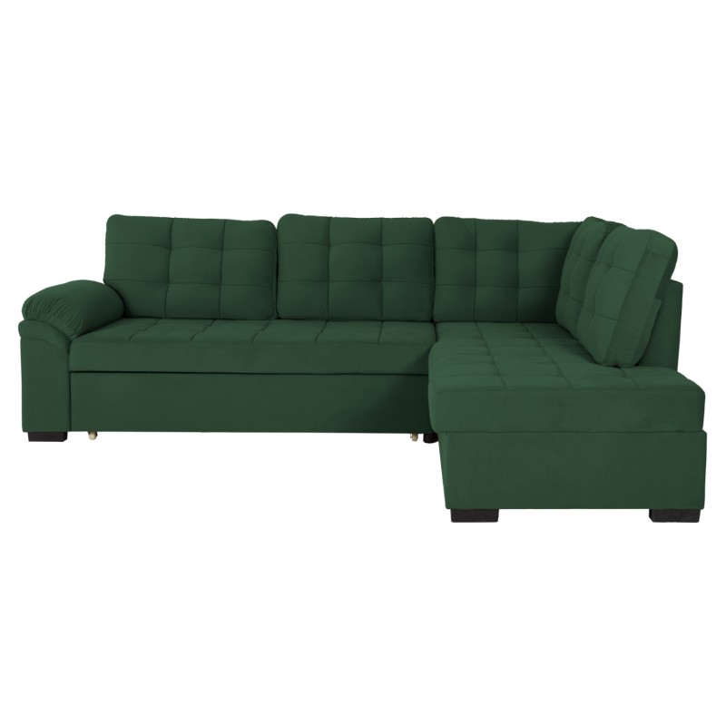 SOFABED RIGHT CORNER JADE FK3144.05R CYPRESS GREEN VELVET 250x80-180x73-88Hcm. SOFABED RIGHT CORNER JADE FK3144.05R CYPRESS GREEN VELVET 250x80-180x73-88Hcm.