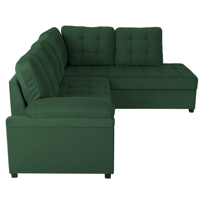 SOFABED RIGHT CORNER JADE FK3144.05R CYPRESS GREEN VELVET 250x80-180x73-88Hcm. SOFABED RIGHT CORNER JADE FK3144.05R CYPRESS GREEN VELVET 250x80-180x73-88Hcm.