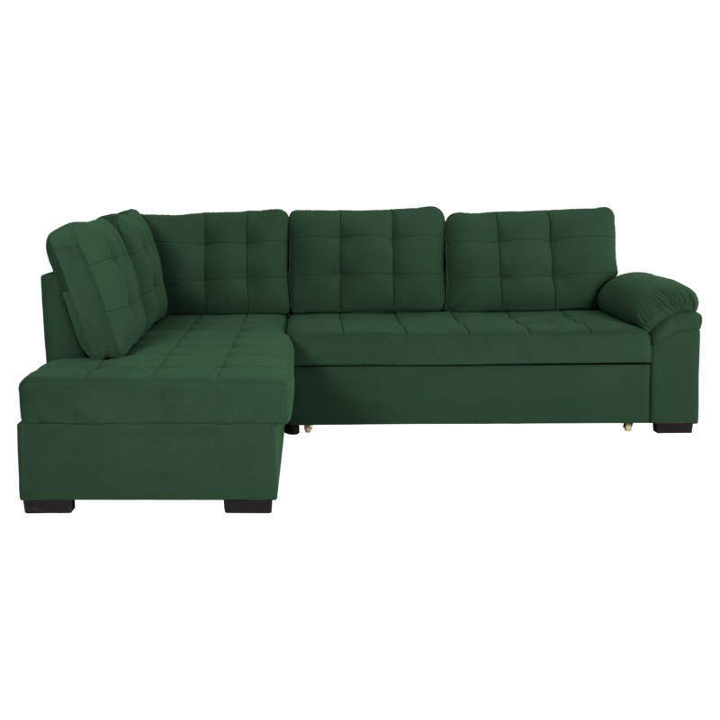SOFABED LEFT CORNER JADE FK3144.05L CYPRESS GREEN VELVET 250x80-180x73-88Hcm. SOFABED LEFT CORNER JADE FK3144.05L CYPRESS GREEN VELVET 250x80-180x73-88Hcm.