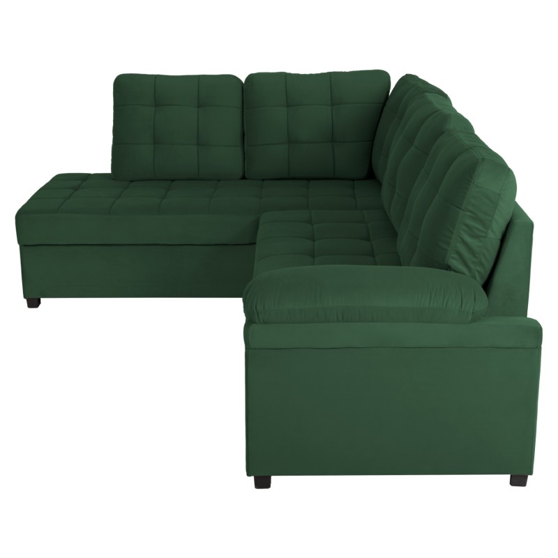 SOFABED LEFT CORNER JADE FK3144.05L CYPRESS GREEN VELVET 250x80-180x73-88Hcm. SOFABED LEFT CORNER JADE FK3144.05L CYPRESS GREEN VELVET 250x80-180x73-88Hcm.