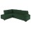 SOFABED LEFT CORNER JADE FK3144.05L CYPRESS GREEN VELVET 250x80-180x73-88Hcm.