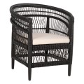 ARMCHAIR MALAWI FK9635.03 MAHOGANY WOOD WITH RATTAN IN BLACK--B'RATED 80x70x86Hcm. ARMCHAIR MALAWI FK9635.03 MAHOGANY WOOD WITH RATTAN IN BLACK--B'RATED 80x70x86Hcm.