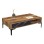 COFFEE TABLE FK9503.04 MELAMINE WALNUT-BLACK MARBLE LOOK & METAL LEGS 105x60x32.6Hcm.