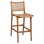 BAR STOOL WITH BACKREST NESHA FK9788 TEAK WOOD IN NATURAL-BEIGE ROPE 45x57x110Hcm.