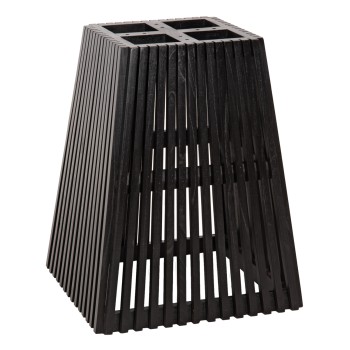 INDOOR TABLE BASE SQUARE FRANTZ FK9460.02 INDOORS-MINDI WOOD IN BLACK COLOR 60x60x75Hcm.