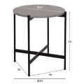 SIDE TABLE FK9589.02 MDF GREY MARBLE-BLACK METAL BASE Φ50x55Hcm. SIDE TABLE FK9589.02 MDF GREY MARBLE-BLACK METAL BASE Φ50x55Hcm.