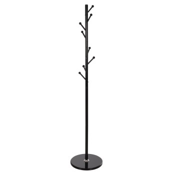 FLOOR STANDING HANGER FK9576.01 METALLIC 8 HANGING POSITIONS-BLACK Φ37x175Hcm.