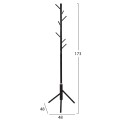 FLOOR STANDING HANGER FK9574.01 METALLIC IN BLACK COLOR-8 HANGING POSITIONS 48x48x173Hcm. FLOOR STANDING HANGER FK9574.01 METALLIC IN BLACK COLOR-8 HANGING POSITIONS 48x48x173Hcm.