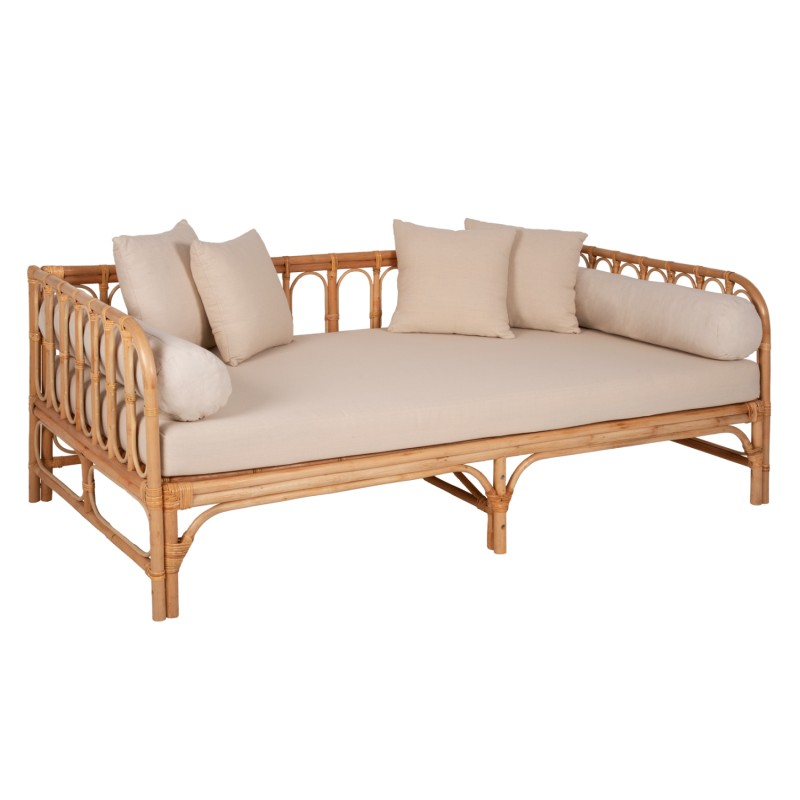 DAYBED-SOFA LIGNANO FK9660 RATTAN IN NATURAL-BEIGE CUSHIONS 200x100x75Hcm. DAYBED-SOFA LIGNANO FK9660 RATTAN IN NATURAL-BEIGE CUSHIONS 200x100x75Hcm.