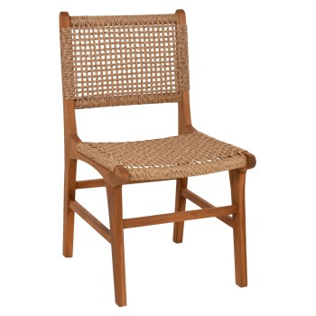 DINING CHAIR NESHA FK9386.11 TEAK WOOD AND VIRO ROPE 50x56x85Hcm.