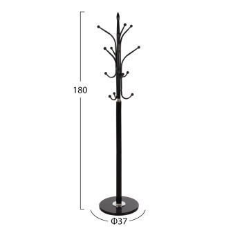 FLOOR STANDING HANGER FK9573.01 METALLIC 13 HANGING POSITIONS-BLACK Φ37x180Hcm. FLOOR STANDING HANGER FK9573.01 METALLIC 13 HANGING POSITIONS-BLACK Φ37x180Hcm.