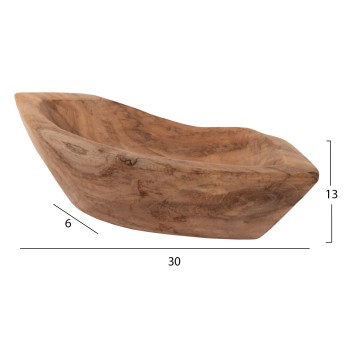 TABLE DECOR BOWL YOKI FK9632 MADE OF TEAK WOOD 30x6x13Hcm. TABLE DECOR BOWL YOKI FK9632 MADE OF TEAK WOOD 30x6x13Hcm.