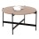 COFFEE TABLE FK9588.03 MDF SONOMA TABLETOP-BLACK METAL BASE Φ80x45Hcm.