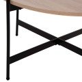 COFFEE TABLE FK9588.03 MDF SONOMA TABLETOP-BLACK METAL BASE Φ80x45Hcm. COFFEE TABLE FK9588.03 MDF SONOMA TABLETOP-BLACK METAL BASE Φ80x45Hcm.