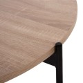 COFFEE TABLE FK9588.03 MDF SONOMA TABLETOP-BLACK METAL BASE Φ80x45Hcm. COFFEE TABLE FK9588.03 MDF SONOMA TABLETOP-BLACK METAL BASE Φ80x45Hcm.