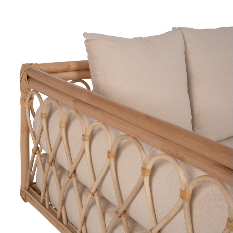 DAYBED-SOFA ALIKI FK9658 RATTAN IN NATURAL-BEIGE CUSHIONS 200x100x76Hcm. DAYBED-SOFA ALIKI FK9658 RATTAN IN NATURAL-BEIGE CUSHIONS 200x100x76Hcm.