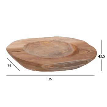 TABLE DECOR BOWL YOKI FK9628 TEAK WOOD Φ39x6.5Hcm. TABLE DECOR BOWL YOKI FK9628 TEAK WOOD Φ39x6.5Hcm.