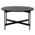 COFFEE TABLE FK9588.01 MDF BLACK MARBLE TABLETOP-BLACK METAL BASE Φ80x45Hcm. COFFEE TABLE FK9588.01 MDF BLACK MARBLE TABLETOP-BLACK METAL BASE Φ80x45Hcm.