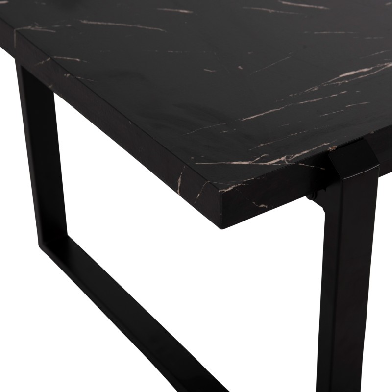 COFFEE TABLE SHABEN FK9585.01 MDF IN BLACK MARBLE TABLETOP-BLACK METAL BASE 120x60X46Hcm. COFFEE TABLE SHABEN FK9585.01 MDF IN BLACK MARBLE TABLETOP-BLACK METAL BASE 120x60X46Hcm.