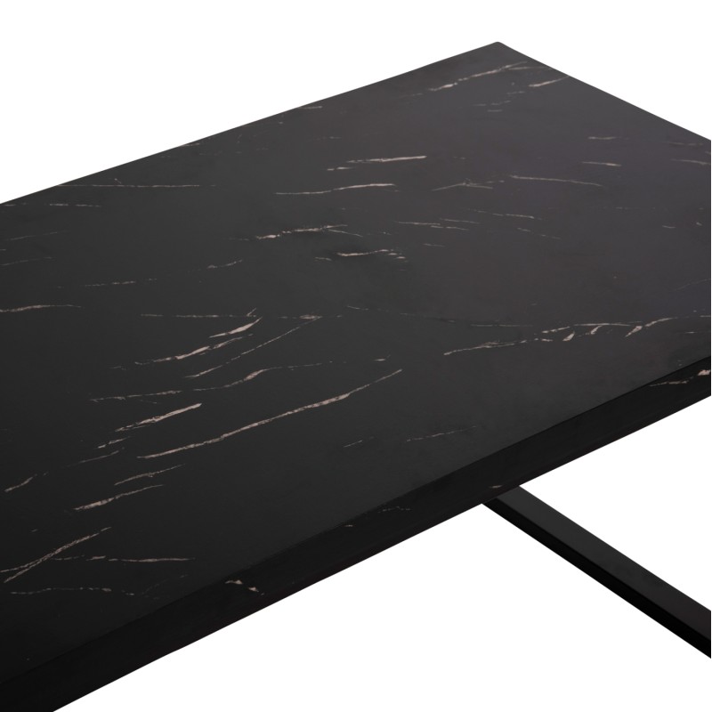 COFFEE TABLE SHABEN FK9585.01 MDF IN BLACK MARBLE TABLETOP-BLACK METAL BASE 120x60X46Hcm. COFFEE TABLE SHABEN FK9585.01 MDF IN BLACK MARBLE TABLETOP-BLACK METAL BASE 120x60X46Hcm.