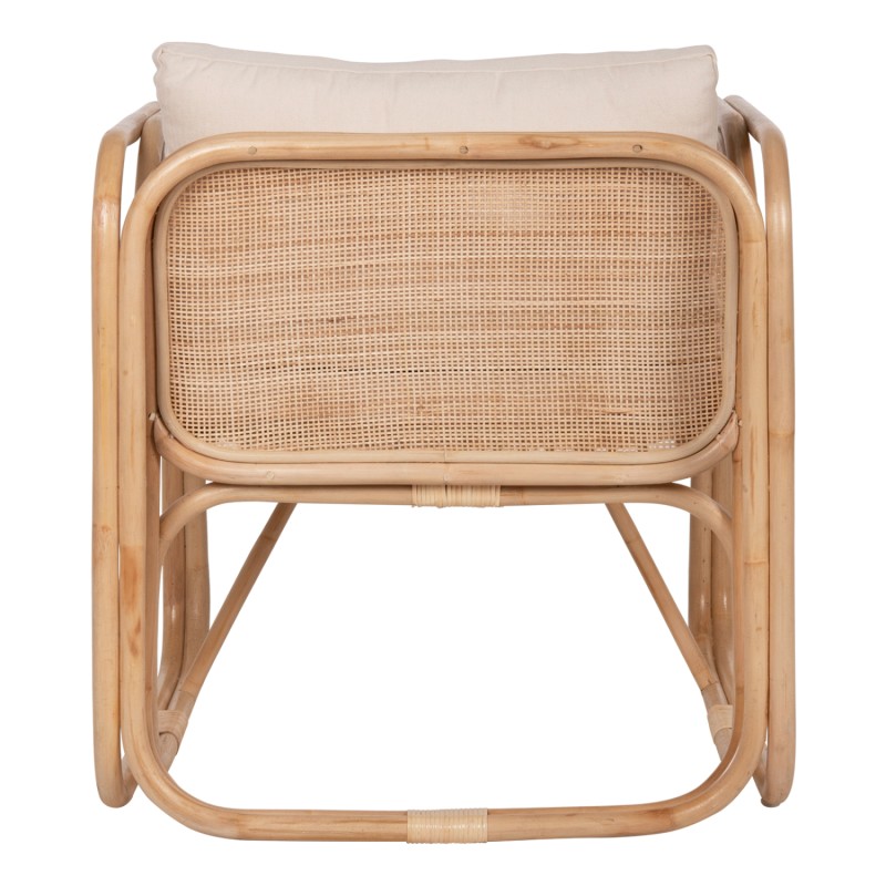 ARMCHAIR WENDY FK9816 RATTAN IN NATURAL POLISHED COLOR-WHITE CUSHIONS 73x72x84Hcm. ARMCHAIR WENDY FK9816 RATTAN IN NATURAL POLISHED COLOR-WHITE CUSHIONS 73x72x84Hcm.