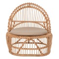 ARMCHAIR ENTROPY FK9840.01 RATTAN IN NATURAL-ECRU CUSHION 80x97x85Hcm. ARMCHAIR ENTROPY FK9840.01 RATTAN IN NATURAL-ECRU CUSHION 80x97x85Hcm.