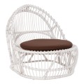ARMCHAIR ENTROPY FK9840.02 RATTAN IN WHITE-BROWN CUSHION 80x97x85Hcm. ARMCHAIR ENTROPY FK9840.02 RATTAN IN WHITE-BROWN CUSHION 80x97x85Hcm.