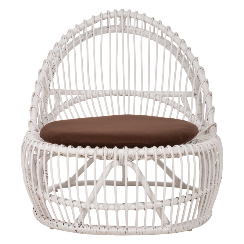 ARMCHAIR ENTROPY FK9840.02 RATTAN IN WHITE-BROWN CUSHION 80x97x85Hcm. ARMCHAIR ENTROPY FK9840.02 RATTAN IN WHITE-BROWN CUSHION 80x97x85Hcm.