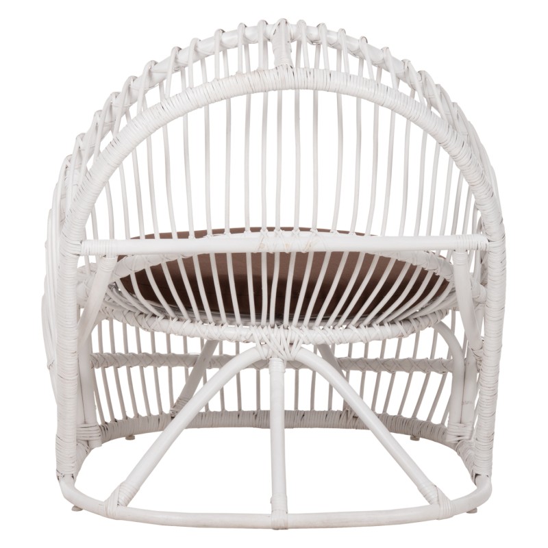 ARMCHAIR ENTROPY FK9840.02 RATTAN IN WHITE-BROWN CUSHION 80x97x85Hcm. ARMCHAIR ENTROPY FK9840.02 RATTAN IN WHITE-BROWN CUSHION 80x97x85Hcm.