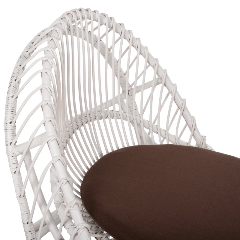 ARMCHAIR ENTROPY FK9840.02 RATTAN IN WHITE-BROWN CUSHION 80x97x85Hcm. ARMCHAIR ENTROPY FK9840.02 RATTAN IN WHITE-BROWN CUSHION 80x97x85Hcm.