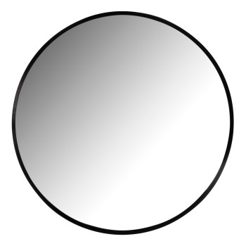 WALL MIRROR ROUND FK9582.01 ALUMINUM FRAME IN BLACK Φ50x3 cm.