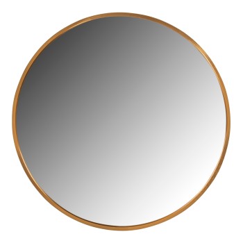 WALL MIRROR ROUND FK9582.30 ALUMINUM FRAME IN GOLD Φ50x3 cm.