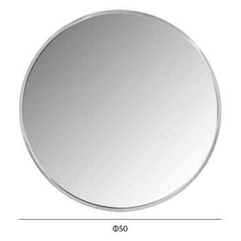 WALL MIRROR ROUND FK9582.40 ALUMINUM FRAME IN SILVER Φ50x3 cm. WALL MIRROR ROUND FK9582.40 ALUMINUM FRAME IN SILVER Φ50x3 cm.