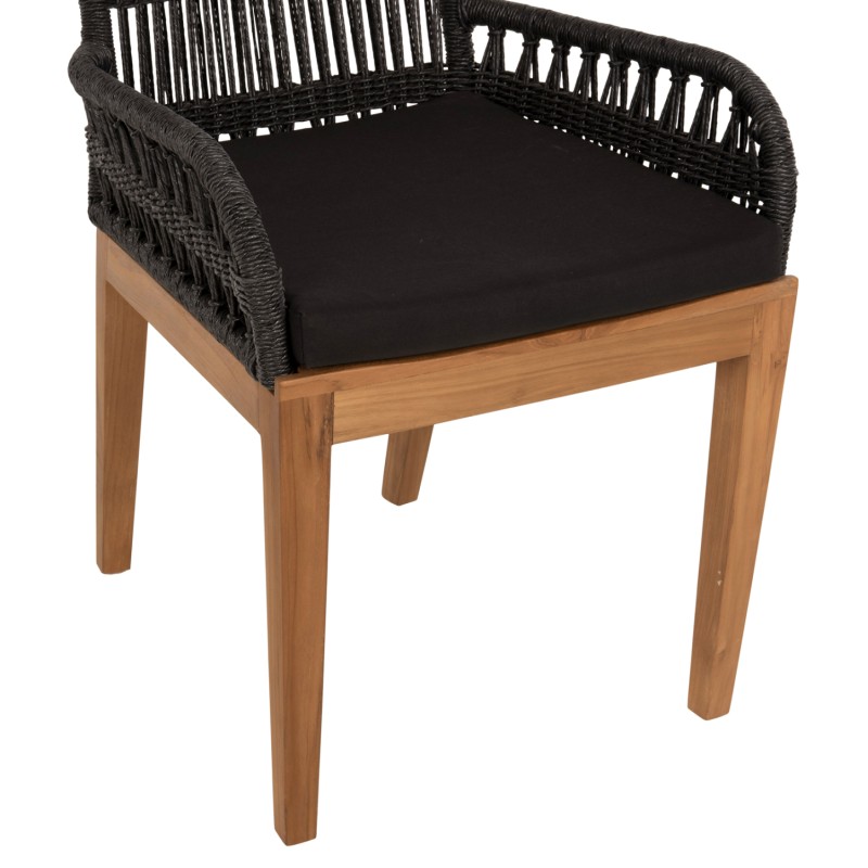 ARMCHAIR STARDOM FK9760.03 TEAK WOOD ΙΝ HONEY COLOR AND BLACK ROPE 57x65x83Hcm. ARMCHAIR STARDOM FK9760.03 TEAK WOOD ΙΝ HONEY COLOR AND BLACK ROPE 57x65x83Hcm.
