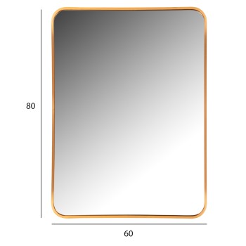 WALL MIRROR FK9584.30 GOLD ALUMINUM FRAME 60x3x80Hcm. WALL MIRROR FK9584.30 GOLD ALUMINUM FRAME 60x3x80Hcm.
