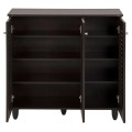 SHOE CABINET PROLLY FK9609.01 MELAMINE IN WENGE-3 DOORS-4 SHELVES 87x32x88Hcm. SHOE CABINET PROLLY FK9609.01 MELAMINE IN WENGE-3 DOORS-4 SHELVES 87x32x88Hcm.