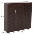 SHOE CABINET PROBY FK9607.01 MELAMINE IN WENGE 120x37,5x121,5Hcm. SHOE CABINET PROBY FK9607.01 MELAMINE IN WENGE 120x37,5x121,5Hcm.