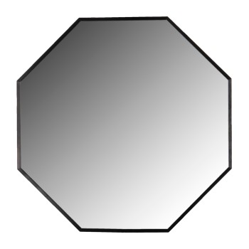 WALL MIRROR FK9583.01 OCTAGON BLACK ALUMINUM FRAME 55,5x2,5x55,5Hcm.