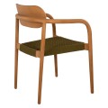 ARMCHAIR OSLO FK9636.05 TEAK WOOD IN NATURAL & ROPE--B'RATED 55x54x80Hcm. ARMCHAIR OSLO FK9636.05 TEAK WOOD IN NATURAL & ROPE--B'RATED 55x54x80Hcm.