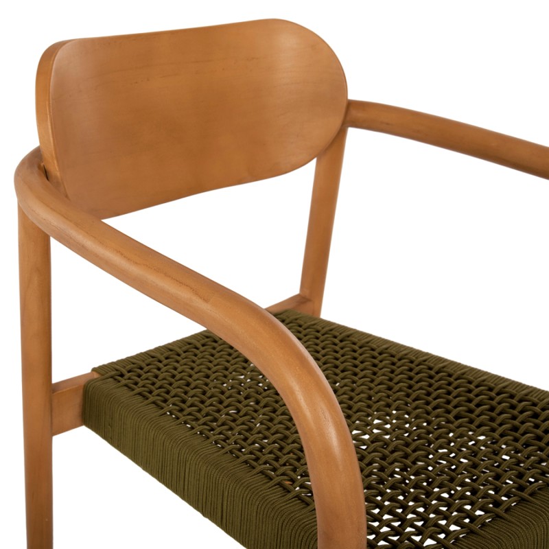 ARMCHAIR OSLO FK9636.05 TEAK WOOD IN NATURAL & ROPE--B'RATED 55x54x80Hcm. ARMCHAIR OSLO FK9636.05 TEAK WOOD IN NATURAL & ROPE--B'RATED 55x54x80Hcm.
