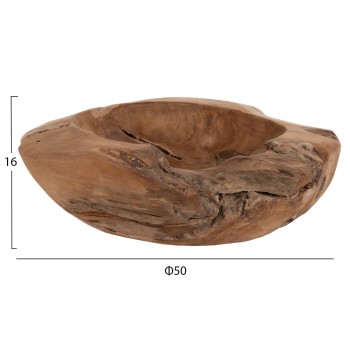 TABLE DECOR BOWL YOKI FK9629 TEAK WOOD Φ50x16Hcm. TABLE DECOR BOWL YOKI FK9629 TEAK WOOD Φ50x16Hcm.