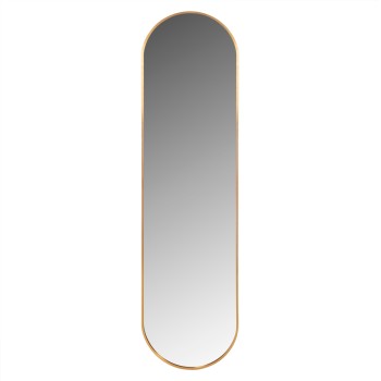 WALL MIRROR FK9581.30 TALL OVAL GOLD ALUMINUM FRAME 38,5x4x149Hcm.
