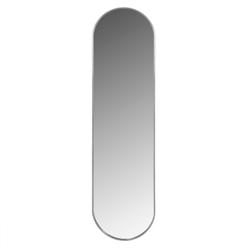 WALL MIRROR FK9581.40 TALL OVAL SILVER ALUMINUM FRAME 38,5x4x149Hcm.