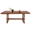 DINING TABLE ULYSES FK9758 SOLID SUAR WOOD IN NATURAL COLORING 250x90x78Hcm.