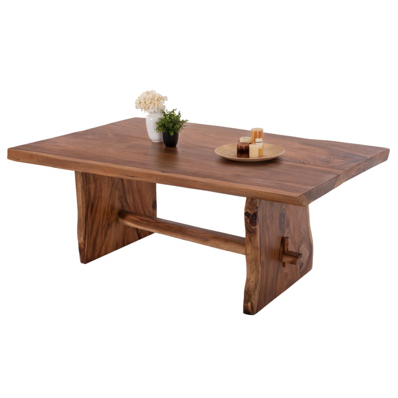 DINING TABLE ULYSES FK9758 SOLID SUAR WOOD IN NATURAL COLORING 250x90x78Hcm.