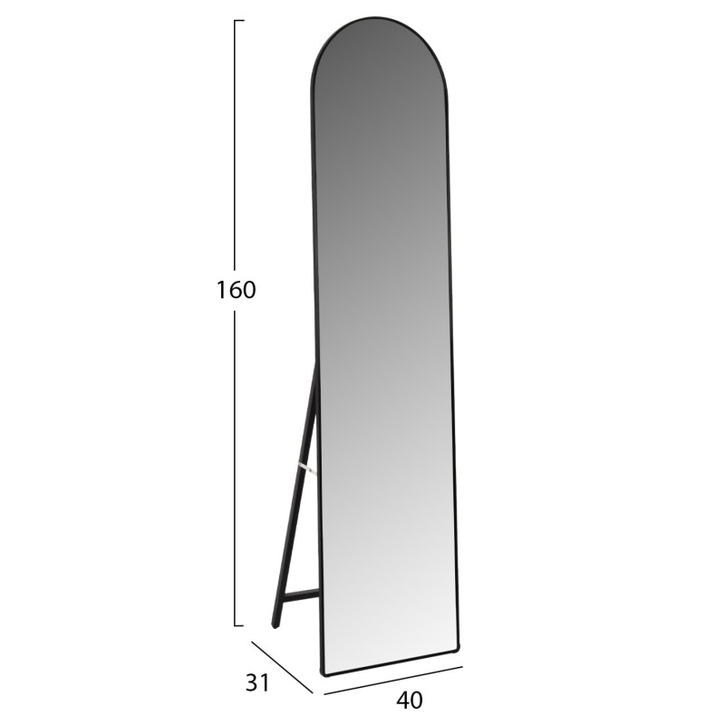 FLOOR STANDING MIRROR JOELY FK9578.01 ALUMINUM FRAME IN BLACK COLOR 40x31x160Hcm. FLOOR STANDING MIRROR JOELY FK9578.01 ALUMINUM FRAME IN BLACK COLOR 40x31x160Hcm.