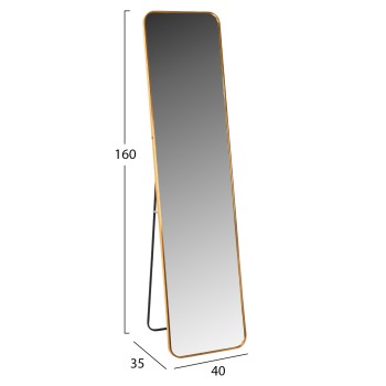 FLOOR STANDING MIRROR BOELY FK9577.30 ALUMINUM FRAME IN GOLD COLOR 40x35x160Hcm. FLOOR STANDING MIRROR BOELY FK9577.30 ALUMINUM FRAME IN GOLD COLOR 40x35x160Hcm.