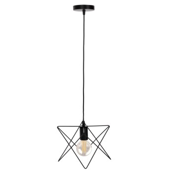 CEILING PENDANT LAMP FK4075 BLACK METAL CAP 18x17x120Hcm.