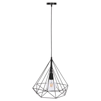 CEILING PENDANT LAMP FK4064 BLACK METAL CAP 32x37x128Hcm.